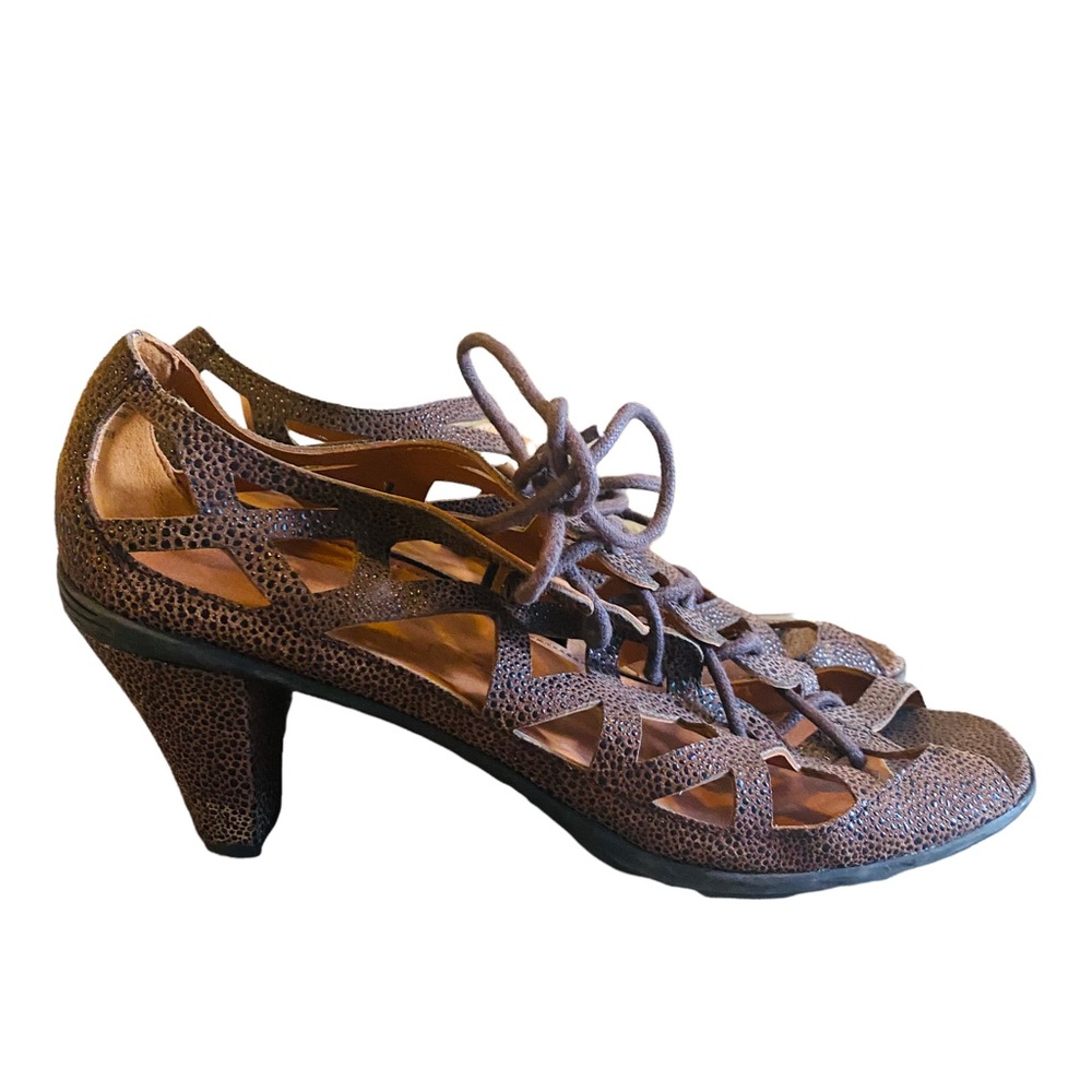 GENTLE SOULS - "OKEY DOKEY" LEATHER SHOES Brown